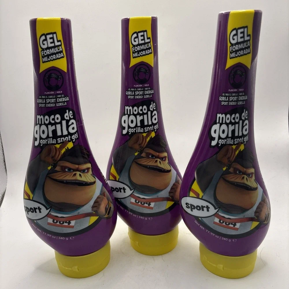 Lot Of 3 Moco De Gorila SPORT Snot Gel Gorilla Hair Gel 340g 11.99 oz Each NEW
